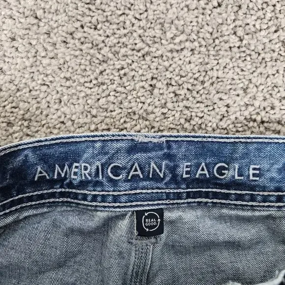 American Eagle Jeans Mens 30X28 (Tag 30X32) Blue Carpenter Double Knee Skater - Picture 4 of 13